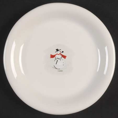 Holiday Snowman Dessert/Pie Plate