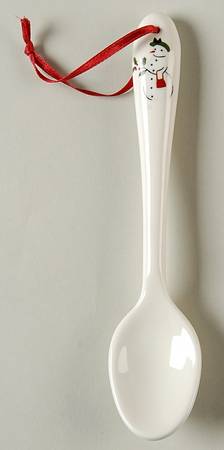 Holiday Snowman Spoon-Teaspoon/Ceramic
