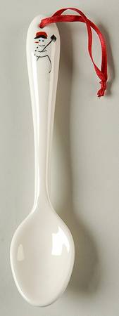 Holiday Snowman Spoon-Teaspoon/Ceramic