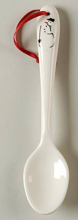 Holiday Snowman Spoon-Teaspoon/Ceramic