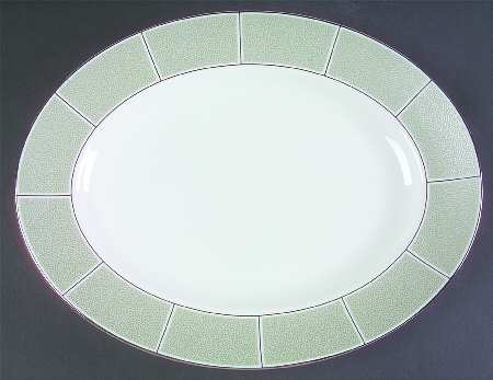 Shagreen Jade 13" Oval Serving Platter