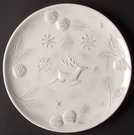 Winter White Salad/Dessert Plate