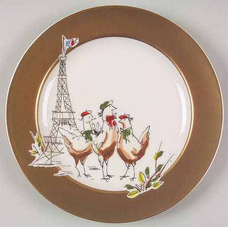 Golden Days of Christmas Salad/Dessert Plate