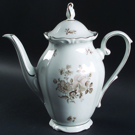 Dawn Rose (Gold Trim) Coffee Pot & Lid