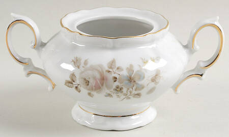 Dawn Rose (Gold Trim) Sugar Bowl No Lid