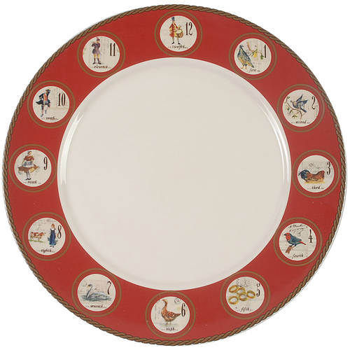 12 Days of Christmas (Black Numbers, Rim Shape) by Williams-Sonoma