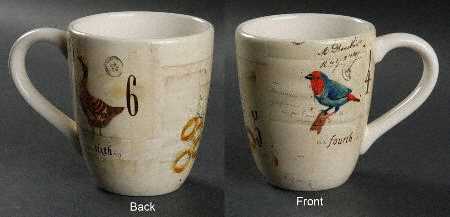 12 Days of Christmas (Black Numbers, Rim Shape) Mug