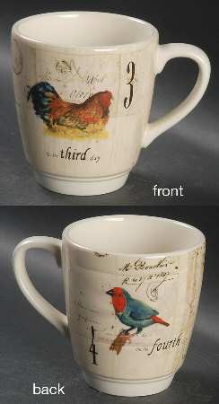 12 Days of Christmas (Black Numbers, Rim Shape) Mug