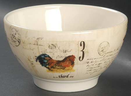 12 Days of Christmas (Black Numbers, Rim Shape) Coupe Cereal Bowl