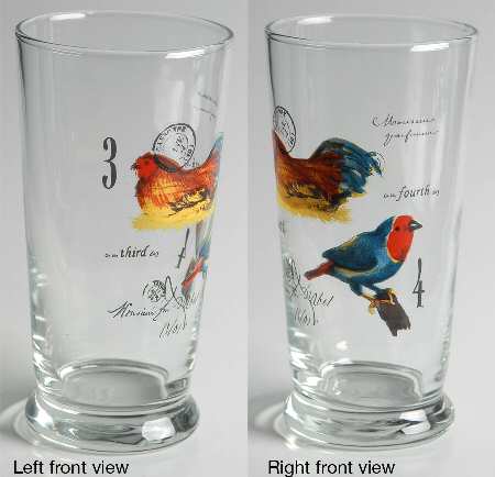 12 Days of Christmas (Black Numbers, Rim Shape) Glassware Highball