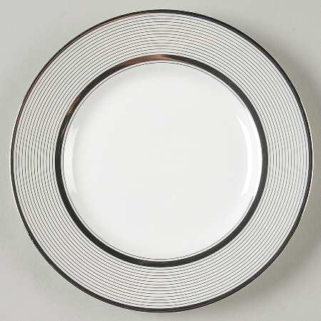 Ribbon Stripe Silver (Platinum) Bread & Butter Plate