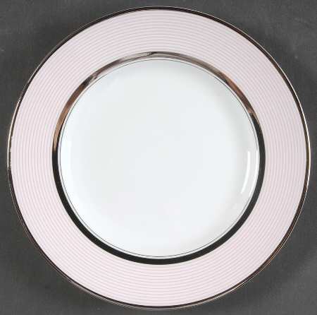 Ribbon Stripe Rose Bread & Butter Plate