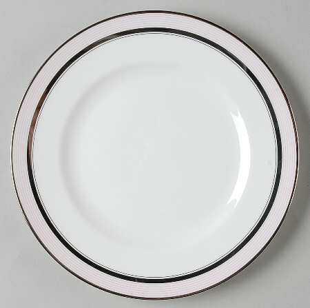 Ribbon Stripe Rose Salad Plate