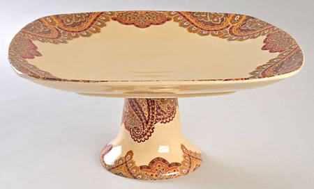 Spice Road 10" Diameter Pedestal Cake Stand