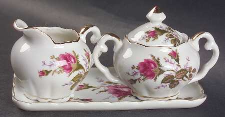 WAJ6 Mini Creamer & Sugar with Lid & Tray