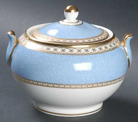 Ulander Powder Pale Blue 146 Shape Sugar Bowl & Lid