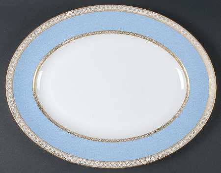 Ulander Powder Pale Blue 14" Oval Serving Platter