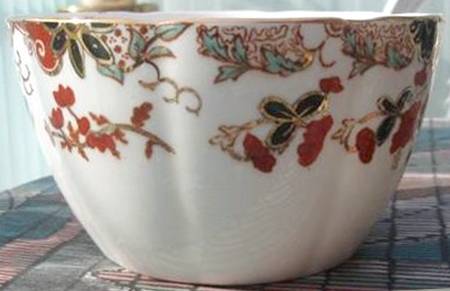 980 (Blue & Black Leaves) Open Sugar Bowl