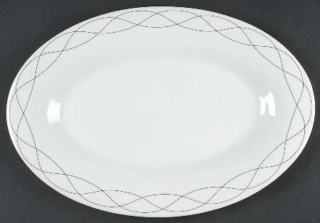 Platinum Twist 14" Oval Serving Platter