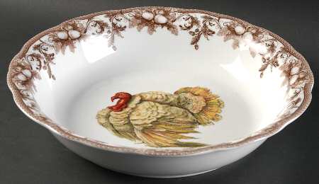 Turkey 14" Round Serving Bowl