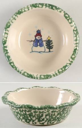 Green Sponge Fruit/Dessert (Sauce) Bowl
