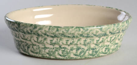 Green Sponge 8" Oval Vegetable Bowl
