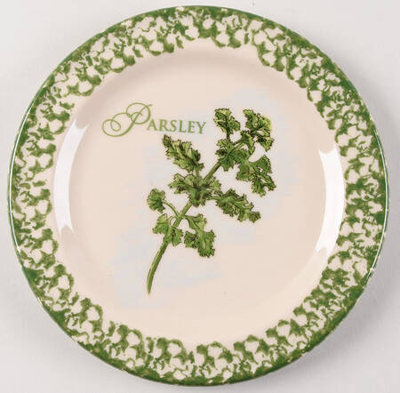 Green Sponge Salad Plate