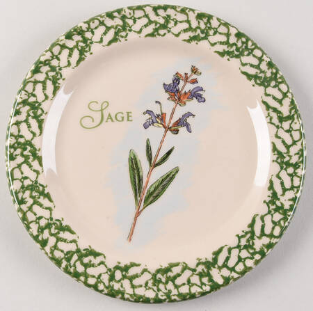 Green Sponge Salad Plate