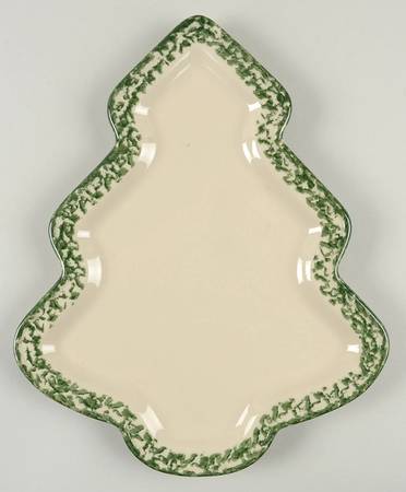 Green Sponge Large Tree Shaped Dish