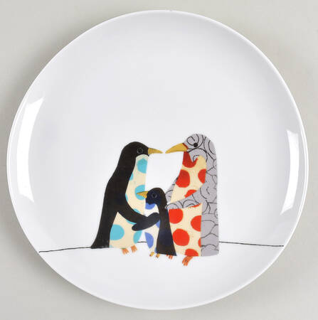 Penguin Friends Salad/Dessert Plate