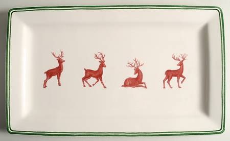 Winter Stag 17" Rectangular Serving Platter