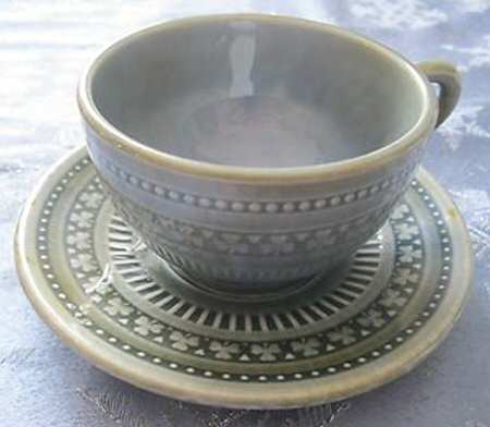 Shamrock Flat Cup & Saucer Set