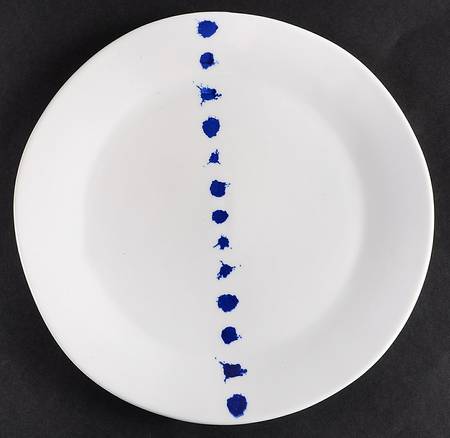 Blue Splatter Salad Plate