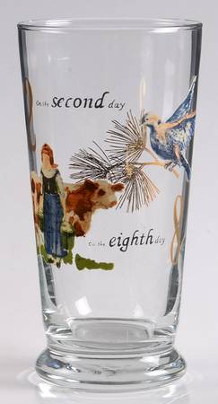 12 Days of Christmas (Gold Numbers, Coupe Shape) Glassware Highball