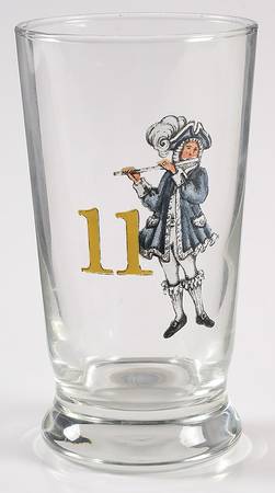 12 Days of Christmas (Gold Numbers, Coupe Shape) 8 Oz Glassware Tumbler