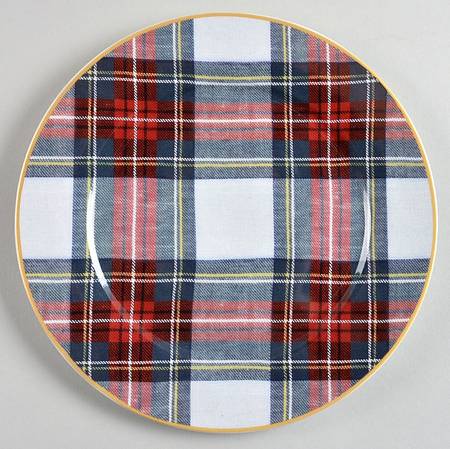 Tartan Plaid Salad Plate
