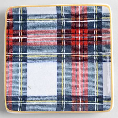 Tartan Plaid Square Appetizer Plate