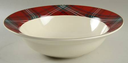 Tartan Plaid 12" Round Serving Bowl