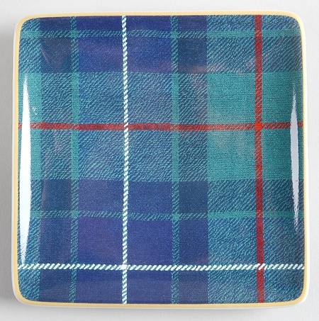 Tartan Plaid Square Appetizer Plate