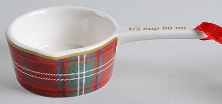 Tartan Plaid 1/3 Cup Measuring Cup with Spout