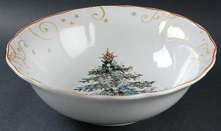 Christmas Tree 12" Round Serving Bowl