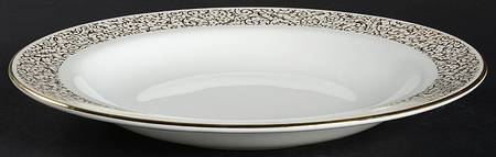 Filigree Gold Large Rim Soup Bowl by Wedgwood
