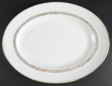 Filigree Gold 14" Oval Serving Platter