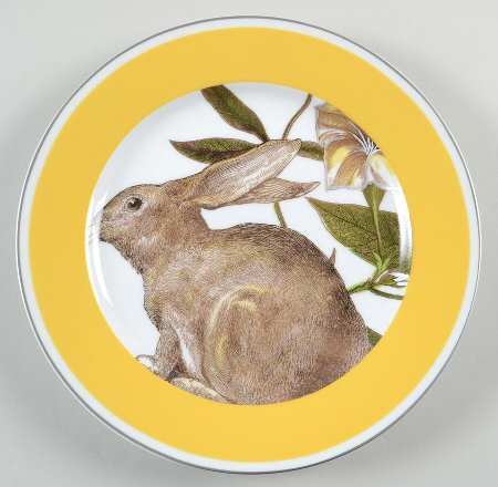 Spring Bunny (Yellow Banded) Salad Plate