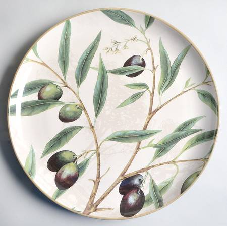 Olive Branch 14" Chop Plate (Round Platter)