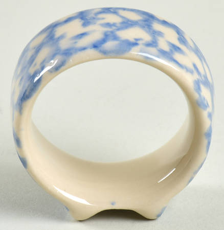 Blue Sponge Napkin Ring