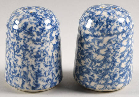 Blue Sponge Salt & Pepper Set