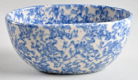 Blue Sponge 6" Oval Bowl