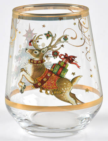 Twas the Night Before Christmas Glassware Stemless Wine by Williams-Sonoma