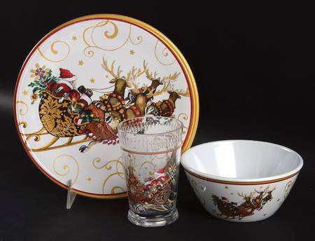 Twas the Night Before Christmas (3 Pc)Melamine Child's Set(Plate,Bowl,Plastic Cup) by Williams-Sonoma